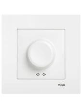 Viko Karre Rotatif Dimmer R 40-600W Beyaz (Çerçeve Dahil) 90967047 (2 Adet) - 3
