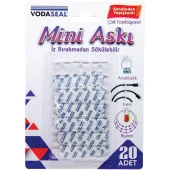 Kendinden Yapışkanlı Banyo Lavabo Mutfak Askılık Şeffaf Plastik Sağlam Asma İz Bırakmayan Mini Askı 20 Adetli Set - 5