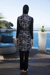 Estiva 24937 Dalga Desenli  Tam Boy Tesettür Mayo thumbnail 9