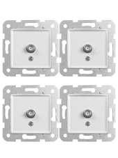 Viko Linnera Uydu Prizi F Konnektörlü Sonlu (Çerçeve Dahil) 90440096 (4 Adet) - 1