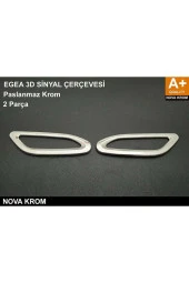 Fiat Egea Sinyal Çerçevesi Paslanmaz Krom + Abs 2015 - 2024 (Parlak) - 1