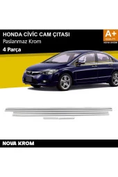 Honda Civic Krom Cam Çıtası 6 Prç 2006-2012 - 1