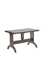 Hesapli Plastik Ayaklı Acı Kahve Masa 80X140 Cm - 1