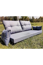 Almina Bahçe Balkon Ve Teras Oturma Grubu Mavi Renk Döşeme - 3