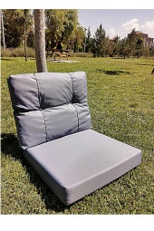 Almina Bahçe Balkon Ve Teras Oturma Grubu Mavi Renk Döşeme - 4