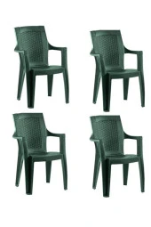 Almina Plastik Sandalye Bahçe Balkon Ve Teras Sandalyesi 4 Adet - 1