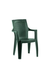 Almina Plastik Rattan Sandalye Kollu Bahçe Balkon Ve Teras Sandalyesi 6 Adet - 1