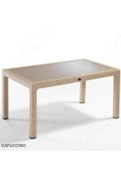 Almina Premium Rattan Masa Takımı 80X140 Cm 6 Sandalyeli Camlı Dikdörtgen Masa Takımı - 2