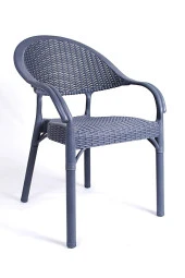 Almina İtaly Rattan Camsız 90X150 Masa Bambu 6 Adet Sandalye Masa Takımı Bahçe Balkon Teras Masa Seti - 4
