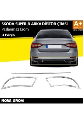 Skoda Superb Krom Egzoz Çıkışı 3 Parça Set 2015-2019 - 1
