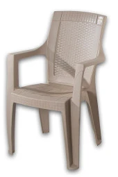 Almina Plastik Bahçe Sandalyesi Bahçe Balkon Ve Teras Sandalyesi Kapuçino Renk Sandalye Takımı 4 Adet thumbnail 2