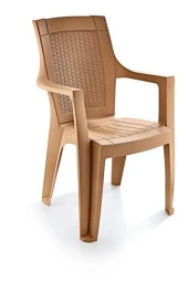 Almina 70X120Cm Gold Katlanır Ayaklı 4 Kişilik Bahçe Balkon Teras Masa Takımı Badem Renk - 4