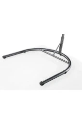 Almina Bahçe Salıncağı Hamak Tek Kişilik Makrome El Örgüsü Kahve Kapalı Askılı Tekli Salıncak - 3