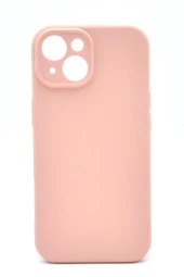 iPhone 14 Uyumlu Düz Renk Esnek Yumuşak Silikon Kılıf  Rubber Pembe thumbnail 1