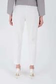 Fermuarlı Cep Detaylı Kalem Pantolon 0201 Ekru - 4