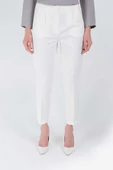 Fermuarlı Cep Detaylı Kalem Pantolon 0201 Ekru - 1