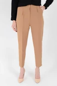 Büyük Beden Fermuarlı Cep Detaylı Kalem Pantolon 0201-1 Taba thumbnail 2