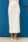Bel Lastikli Likralı Kalem Etek 1074 Ekru thumbnail 1