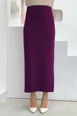 Bel Lastikli Likralı Kalem Etek 1074 Mor thumbnail 1