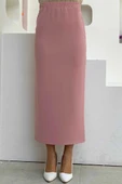Bel Lastikli Likralı Kalem Etek 1074 Pudra thumbnail 2