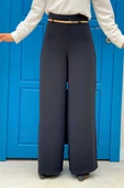 Fermuarlı Kemer Aksesuarlı Pantolon Etek 0125 Siyah thumbnail 1
