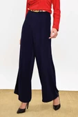 Fermuarlı Kemer Aksesuarlı Pantolon Etek 0125 Lacivert - 1