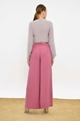 Fermuarlı Kemer Aksesuarlı Pantolon Etek 0125 Pudra - 6