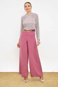 Fermuarlı Kemer Aksesuarlı Pantolon Etek 0125 Pudra - 5