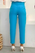 Fermuarlı Cep Detaylı Kalem Pantolon 0201 Mavi - 2