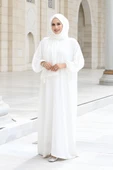 Şallı Namaz Elbisesi 3857 Ekru - 1
