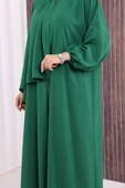 Şallı Namaz Elbisesi 3857 Zümrüt thumbnail 6