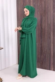 Şallı Namaz Elbisesi 3857 Zümrüt thumbnail 3