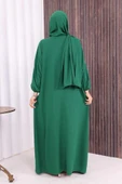 Şallı Namaz Elbisesi 3857 Zümrüt thumbnail 4