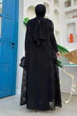 Dantel Abaya 7884 Siyah thumbnail 2
