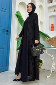 Dantel Abaya 7884 Siyah thumbnail 3