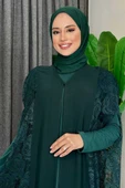 Dantel Abaya 7884 Zümrüt thumbnail 4