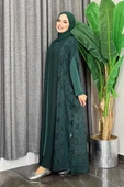 Dantel Abaya 7884 Zümrüt thumbnail 3