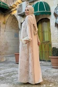 Dantel Abaya 7884 Taş thumbnail 2