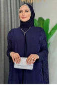 Dantel Abaya 7884 Lacivert thumbnail 4