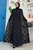 Dantel Abaya 7884 Siyah thumbnail 1