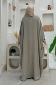Yarasakol Abayalı Elbise Takım 8497 Haki thumbnail 2