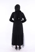 İncili Abaya Ve Elbise Takım 8491 Siyah - 3