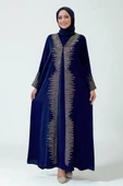 Pul İşlemeli Yelekli Elbise Takım 8498 Lacivert - 1