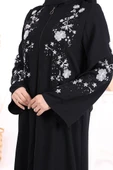 Nakış İşleme Detaylı Ferace 7895 Siyah thumbnail 5