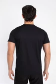 Crozwise V Yaka Erkek Siyah Spor T-shirt - 7136-10 - 3