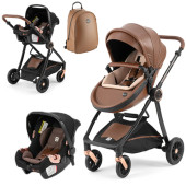 Quard Aura Trio Travel Sistem Bebek Arabası Kahve Kapsül Çanta Hediyeli - 1