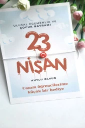 XXXXXXXXXX  10 Adet 23 Nisan Konsept -23 Nisan Hediyelik Bileklik - Okul Hediyesi Canım Öğrencilerim - 2