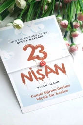 XXXXXXXXXX  10 Adet 23 Nisan Konsept -23 Nisan Hediyelik Bileklik - Okul Hediyesi Canım Öğrencilerim - 4