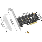 DW-PCIe-M2-2 M.2 NGFF - PCIe 3.0 x4 M.2 SSD NGFF (M Anahtar) M.2 PCIe (NVMe veya AHCI) Tip 2280, 2260, 2242 - 1