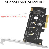 DW-PCIe-M2-2 M.2 NGFF - PCIe 3.0 x4 M.2 SSD NGFF (M Anahtar) M.2 PCIe (NVMe veya AHCI) Tip 2280, 2260, 2242 - 4
